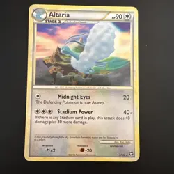 Pokemon HeartGold & SoulSilver Triumphant Altaria 2/102 Holo Rare MP Card - Image 1