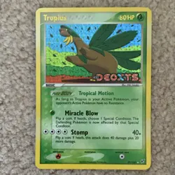2005 Nintendo Tropius EX Deoxys 27/107 Reverse Holo Pokemon Card - Image 1