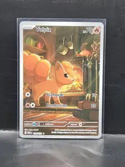 Pokemon Vulpix 70HP 138/132 Me01 Mega Evolution Illustration Rare Holo Card - Image 1