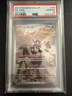 PSA 10 Mr. Mime AR 179/165 Pokemon Card 151 sv2a Japanese Art Rare 2023 - Image 1