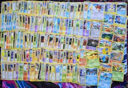 Vintage Midera Pokemon Card Lot Pikachu Mudkip Charmander Bulbasaur 150+ Cards - Image 1