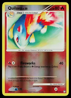 Pokemon Card - Quilava Mysterious Treasures 60/123 Uncommon Reverse Holo - Image 1