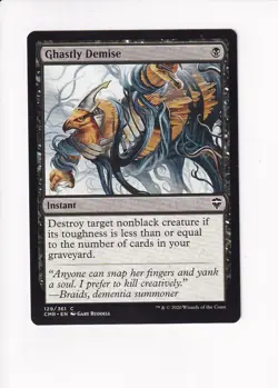 2020 MAGIC THE GATHERING MTG COMMANDER LEGENDS GHASTLY DEMISE (#2) (X) - Image 1