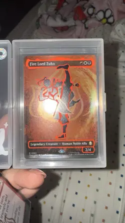 Avatar Fire Lord Zuko Legendary Creature Holo MTG Borderless Neon Ink Foil - Image 2