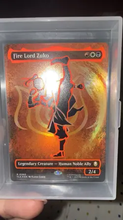 Avatar Fire Lord Zuko Legendary Creature Holo MTG Borderless Neon Ink Foil - Image 3