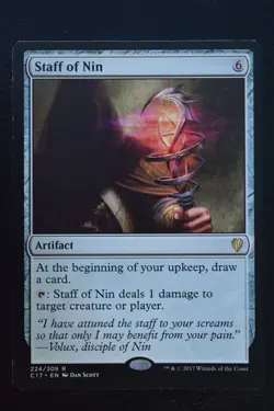 Magic The Gathering MTG STAFF OF NIN Commander 2017 LP Lightly Played - Image 1