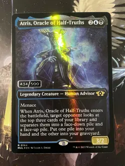 MTG Atris, Oracle of Half-Truths (Serialized FOIL 434/500) [Multiverse Legends] - Image 1