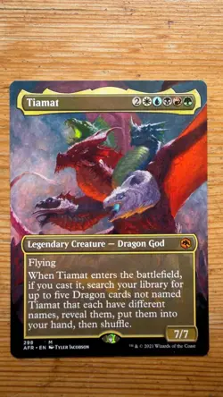 MTG Tiamat Borderless - Adventures in the Forgotten Realms #298 - Image 1