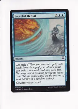 2020 MAGIC THE GATHERING MTG COMMANDER LEGENDS FORCEFUL DENIAL (#2) (X) - Image 1