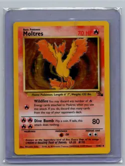 POKEMON 1999 MOLTRES 12/62 FOSSIL FOIL - Image 1