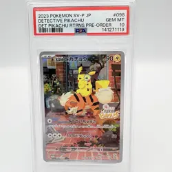 Pokemon Card Detective Pikachu Returns Promo 098/SV-P Japanese PSA 10 - Image 1
