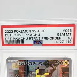 Pokemon Card Detective Pikachu Returns Promo 098/SV-P Japanese PSA 10 - Image 3