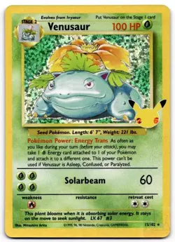 Venusaur 15/102 Celebrations: Classic Collection Pokemon Holo NM - Image 1