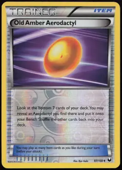 Old Amber Aerodactyl 97/108 NM Dark Explorers Uncommon Reverse Holo Pokemon - Image 1