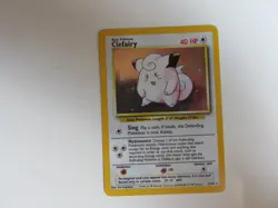 Pokemon Clefairy 5/102 , Base Set Holo, LP - Image 1