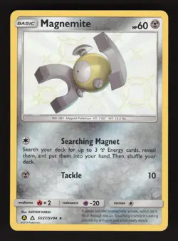 Magnemite SV27/SV94 Pokemon Hidden Fates Shiny Holo Card - Image 1