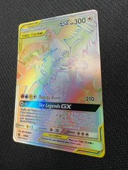 Pokemon TCG Hidden Fates Moltres, Zappos & Articuno GX Rainbow Secret Rare 69/68 - Image 3