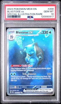 2023 Pokemon Mew 151 Blastoise Ex #200 GEM MT PSA 10 Special Illustration Rare - Image 1
