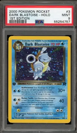 Pokemon Dark Blastoise Team Rocket 1st Edition Holo Rare #3 PSA 9 Mint - Image 1