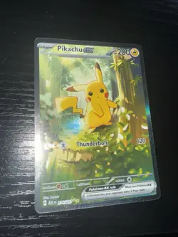 Pokemon Pikachu EX Holo Thunderbolt 200 HP Card 276/217 English 2026 - Image 1