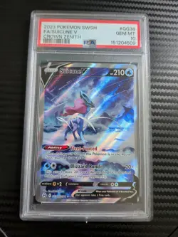 2023 Pokemon Crown Zenith Suicune V Full Art #GG38 GM MT PSA 10 Galarian Gallery - Image 1