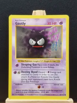 Pokemon 1999 WOTC Base Set Shadowless Gastly 050/102 - Near Mint - Image 1