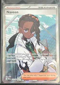 Naveen 112/088 Me03: Perfect Order Holo Pokemon Near Mint Full Art Trainer - Image 1