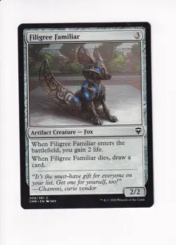 2020 MAGIC THE GATHERING MTG COMMANDER LEGENDS FILIGREE FAMILIAR (#1) (X) - Image 1