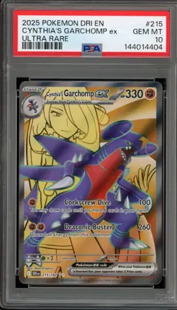 Pokemon Cynthia's Garchomp ex Destined Rivals Ultra Rare #215 PSA 10 Gem Mint - Image 1