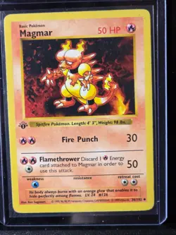 Pokemon TCG Magmar Base Set 1st Edition Uncommon 36/102 Shadowless - Image 3