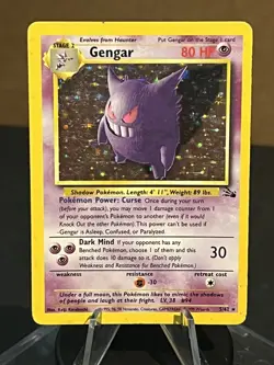 1999 Pokemon Gengar Fossil Holo 5/62 ROUGH - Image 1