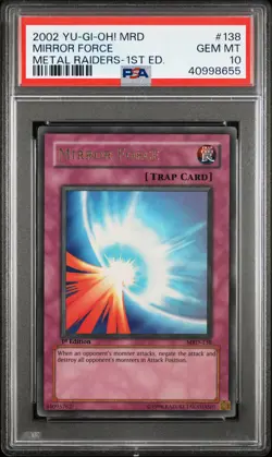 Mirror Force MRD-138 1st Edition Ultra Rare Yugioh PSA 10 *655 - Image 1