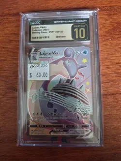 2021 Pokemon Lapras Vmax Shining Fates SV111/SV122 CGC 10 Pristine G001256 - Image 1