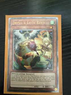Yu-Gi-Oh! Droll and Lock Bird RA02-EN006 Quarter Century Secret Rare 1st Ed NM - Image 1