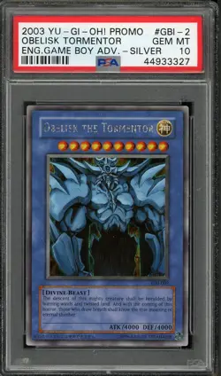 Obelisk The Tormentor GBI-002 English Secret Rare Promo Yugioh PSA 10 *327 - Image 1