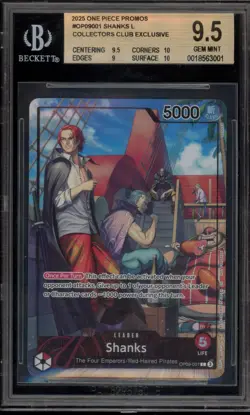 One Piece CCG Shanks PSA Magazine Exclusive Promo OP09-001 BGS 9.5 - Image 1