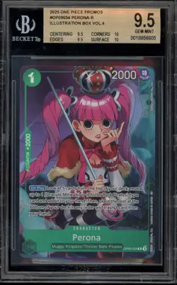One Piece CCG Perona Illustration Bx. Vol. 4 Promo OP09-034 BGS 9.5 Gem Mint - Image 1
