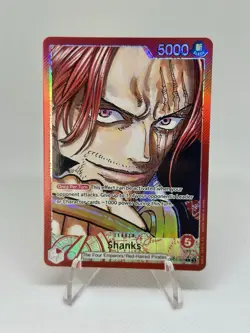 Shanks One Piece CCG Leader OP09-001 Foil 5000 Power English Bandai - Image 1