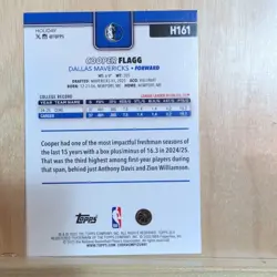 Topps 2025-26 Topps Holiday Rookie Cooper Flagg #H161 Mavericks NBA - Image 2