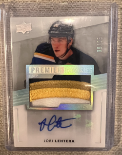 14-15 UD Upper Deck The Cup Jori Lehtera Premier Rookie Patch Auto 9/25 - Image 1