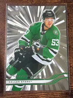 2025-26 Upper Deck Series 2 Outburst Base Wyatt Johnston #306 Dallas Stars - Image 1