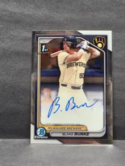 BLAKE BURKE - 2024 Bowman Draft - Chrome Prospect 1st Auto #CPA-BB Brewers - Image 1