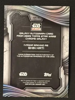 2025 Topps Chrome Star Wars Galaxy Ivanna Sakhno/Shin Hati Mojo Ref. Auto 36/50 - Image 2