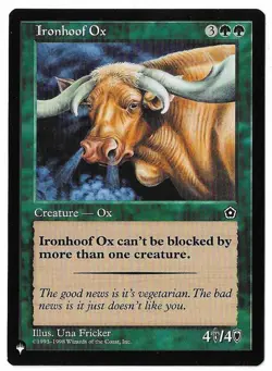 MTG Ironhoof Ox The List Mystery Booster 2 (MB2) Uncommon Magic Card Unplayed - Image 1