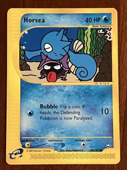 Horsea 84/147 Non Holo Aquapolis E-Reader Pokemon Card - Image 1