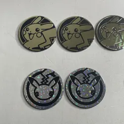 Pokemon TCG Trading Card Game Collectible Coins Token Lot of 9 Pikachu Charizard - Image 2