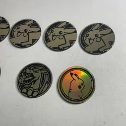 Pokemon TCG Trading Card Game Collectible Coins Token Lot of 9 Pikachu Charizard - Image 3