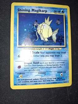 Pokemon TCG Shining Magikarp Neo Revelation Holo Card 66/64 MOUTH SWIRL LP/MP - Image 1