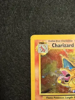 Pokemon Charizard Base Set Holo Rare 4/102 1999 English Hologram Card 100 HP - Image 2
