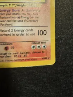 Pokemon Charizard Base Set Holo Rare 4/102 1999 English Hologram Card 100 HP - Image 5